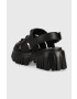 Buffalo Сандали Lion Pierce в черно с платформа 1602048 - Pepit.bg