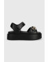 Buffalo Сандали Noa Quilt Chain в черно с платформа 1602154 - Pepit.bg