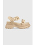 Buffalo Сандали Rude Chain в бежово с платформа 1602144 - Pepit.bg