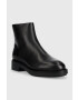 Calvin Klein Боти Rubber Sole Ankle Boot в черно с равна подметка - Pepit.bg
