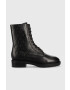 Calvin Klein Боти Rubber Sole Combat Boot в черно с равна подметка - Pepit.bg