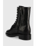Calvin Klein Боти Rubber Sole Combat Boot в черно с равна подметка - Pepit.bg