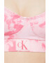 Calvin Klein Горнище на бански в розово с леко подплатена чашка - Pepit.bg