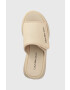 Calvin Klein Jeans Чехли One-strap Sandal в бежово с платформа - Pepit.bg