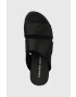 Calvin Klein Jeans Чехли FLATFORM SANDAL WEBBING в черно с платформа YW0YW00966 - Pepit.bg