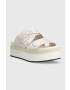 Calvin Klein Jeans Чехли FLATFORM SANDAL WEBBING в бежово с платформа YW0YW00966 - Pepit.bg