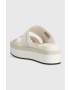 Calvin Klein Jeans Чехли FLATFORM SANDAL WEBBING в бежово с платформа YW0YW00966 - Pepit.bg