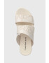 Calvin Klein Jeans Чехли FLATFORM SANDAL WEBBING в бежово с платформа YW0YW00966 - Pepit.bg