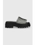 Calvin Klein Jeans Чехли TOOTHY COMBAT SANDAL OVER MESH в черно с платформа YW0YW00950 - Pepit.bg