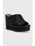 Calvin Klein Jeans Чехли WEDGE SANDAL WEBBING в черно със скосена платформа YW0YW00961 - Pepit.bg