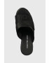 Calvin Klein Jeans Чехли WEDGE SANDAL WEBBING в черно със скосена платформа YW0YW00961 - Pepit.bg