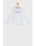 Calvin Klein Jeans Детска блуза с дълги ръкави в бяло с принт - Pepit.bg