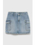 Calvin Klein Jeans Детска дънкова пола в синьо къс модел със стандартна кройка - Pepit.bg