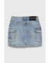Calvin Klein Jeans Детска дънкова пола в синьо къс модел със стандартна кройка - Pepit.bg