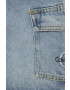 Calvin Klein Jeans Детска дънкова пола в синьо къс модел със стандартна кройка - Pepit.bg