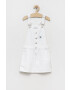 Calvin Klein Jeans Детска дънкова рокля в бяло къс модел със стандартна кройка - Pepit.bg