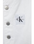 Calvin Klein Jeans Детска дънкова рокля в бяло къс модел със стандартна кройка - Pepit.bg