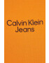 Calvin Klein Jeans Детска рокля в оранжево къс модел разкроен модел - Pepit.bg