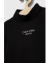 Calvin Klein Jeans Детска рокля в черно къс модел разкроен модел - Pepit.bg