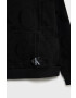 Calvin Klein Jeans Детски памучен суичър в черно с десен - Pepit.bg