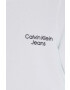 Calvin Klein Jeans Детски суичър в бяло с качулка с принт - Pepit.bg