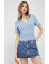 Calvin Klein Jeans Дънкова пола къс модел със стандартна кройка - Pepit.bg