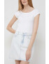 Calvin Klein Jeans Дънкова пола в синьо къс модел със стандартна кройка - Pepit.bg