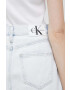 Calvin Klein Jeans Дънкова пола в синьо къс модел със стандартна кройка - Pepit.bg