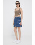 Calvin Klein Jeans Дънкова пола в синьо къс модел разкроен модел - Pepit.bg