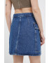 Calvin Klein Jeans Дънкова пола в синьо къс модел разкроен модел - Pepit.bg