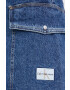 Calvin Klein Jeans Дънкова пола в синьо къс модел разкроен модел - Pepit.bg