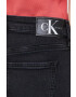 Calvin Klein Jeans Дънкови къси панталони в черно с изчистен дизайн със стандартна талия - Pepit.bg