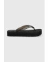 Calvin Klein Jeans Джапанки BEACH SANDAL FLATFORM в черно с равна подметка YW0YW00716 - Pepit.bg