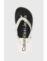 Calvin Klein Jeans Джапанки BEACH SANDAL FLATFORM в бяло с равна подметка YW0YW00716 - Pepit.bg