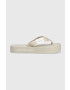 Calvin Klein Jeans Джапанки FLATFORM FLIPFLOP в бежово с платформа YW0YW00993 - Pepit.bg