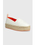 Calvin Klein Jeans Еспадрили FLATFORM ESPADRILLE SOFT NY в бяло с платформа YW0YW00989 - Pepit.bg