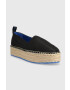 Calvin Klein Jeans Еспадрили FLATFORM ESPADRILLE SOFT NY в черно с платформа YW0YW00989 - Pepit.bg