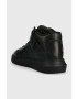 Calvin Klein Jeans Кожени маратонки Chunky Cupsole Laceup Mid в черно - Pepit.bg