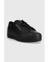 Calvin Klein Jeans Кожени маратонки Vulc Flatform Laceup Low в черно - Pepit.bg