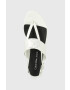 Calvin Klein Jeans Кожени сандали FLAT SANDAL HW в бяло YW0YW00953 - Pepit.bg