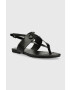 Calvin Klein Jeans Кожени сандали FLAT SANDAL HW в черно YW0YW00953 - Pepit.bg