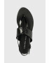 Calvin Klein Jeans Кожени сандали FLAT SANDAL HW в черно YW0YW00953 - Pepit.bg