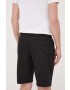 Calvin Klein Jeans Къс панталон с лен в черно - Pepit.bg