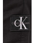 Calvin Klein Jeans Къс панталон с лен в черно - Pepit.bg