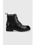 Calvin Klein Jeans Кубинки Military Boot в черно с равна подметка - Pepit.bg