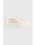 Calvin Klein Jeans Маратонки FLATFORM+ CUPSOLE SATIN в розово - Pepit.bg