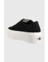 Calvin Klein Jeans Ниски кецове FLATFORM+ CUPSOLE LOW TXT в черно YW0YW01033 - Pepit.bg