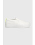 Calvin Klein Jeans Ниски кецове VULC FLATF BOLD SLIPON FLUO CONT в бяло - Pepit.bg