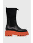 Calvin Klein Jeans Обувки Flatform High Chelsea Boot в черно с платформа - Pepit.bg