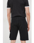Calvin Klein Jeans Памучен къс панталон в черно - Pepit.bg